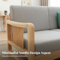 Nordic Design L-Shaped Upholstered Lounger Solid Wood Frame Corner Sofa Small Apartment Friendly Sectional Couch Modern Minimalist Design for Families, Homeowners, Pet Owners
