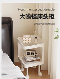 Compact 30cm Wide Bedside Table with Glass Shelf
