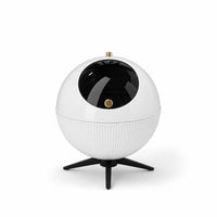 Spherical Trash Bin Ribbed Wastebasket with Lid Round for Living Room, Bedroom