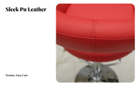 Adjustable Swivel Stool Stable Wide Base Adjustable loopBack Stool for Kitchen