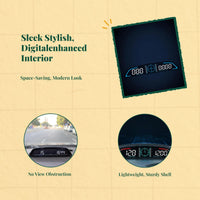 Digital Navigation Speedometer, Universal Display for Car, HUD, Speed Display, Overspeed Alarm, Automatic Brightness Adjustment, Large Font LCD, port Interface