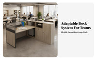 Privacy Partitions 4-Person Desk cluster Modern Design Office Furniture Integrated wiring Management Workstation System for Businesses, Startups, Coworking Space, Call call facility