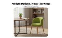 Curved Back Accent Chair Enveloping Backrest Dining Furniture Ergonomic Design