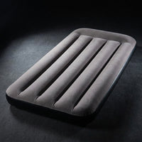Inflatable Mattress and Air Bed for Camping Gear, Flocked Air Mattress with Built-in Pillow and Foot Pump, 25cm Thick Outdoor Mat, Picnic Mat