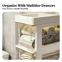 Slim Rolling Organizer Transparent Drawers Drawer single-tier No Installation Required