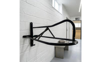 Wall Mounted Saddle Rack Easy to Install Black Metal Saddle Rack Coating