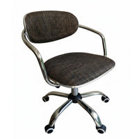 Adjustable Rolling Chair with Armrests Padded Seat Swivel Stool Quiet Wheels