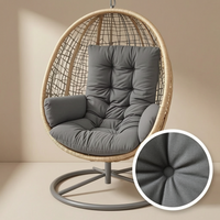 Thickened Waterproof Hanging Basket Chair Cushion with Backrest for Swing and Office Chairs