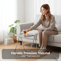 Transparent C-Shaped Table Minimalist design Home Furnishing Space-Saving