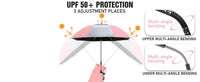 Outdoor Sun Umbrella UV Protection Fishing Camping Folding Beach Chair Umbrella Clamp Umbrella