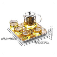 Glass Teapot Set, Borosilicate, Tea Infuser, Teacups, Gift