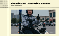 Waterproof LED warning light, universal rear emergency flash