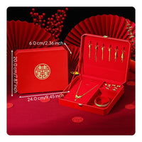 Gold-tone jewelry box for keepsakes