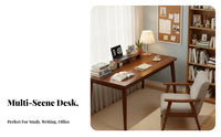 Minimalist Design Rectangular Wooden Desk Spacious Desktop Computer Table Thickened Legs Office Furniture Stable and Long-Lasting for Students, Home Workers, Professionals, Bedroom, Study Room, Dormitory
