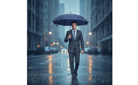 Waterproof Large Canopy Umbrella Water-Repellent Umbrella with Automatic Open Classic Heavy Duty for Commuters, Rainy Days