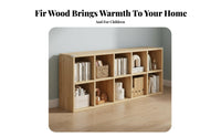 Configurable Cube Organizer Shelf Storage Unit Sturdy Framework Wooden Construction Versatile Use Suitable for Book Lovers Homeowners Study Room Kindergarten