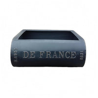 Metal Planter Drainage Hole Book-Shaped Vase Textured Plant Pot