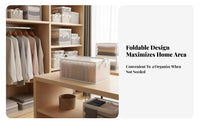 6 Pieces Transparent Clothing Box Clear View viewing panel Closet Storage container Stackable