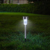 Solar Lights Outdoor Garden Decor with Abstract Shape, Color Changing Solar Powered Garden Lights, Stainless Steel Driveway Lights, 1 Count