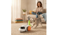 Toy Car with Feather Automatic Cat Teaser Wand Cat Toy with Wand Interactive Self-Moving for Cats, Indoor Play, Floor