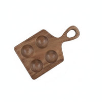Beech Wood Egg Tray Handcrafted Wooden Egg Holder Farmhouse Decor Kitchenware for Pantry
