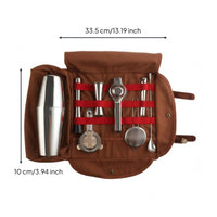Travel Portable Bartender Kit Outdoor Bartender Kit Fabric Storage Bag Shaker Set Stainless Steel