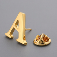 Letter Brooch Pins for Fashion, Alphabet Lapel Pin for Business, Broaches Metal Crystal Alphabet, Metal Crystal Alphabet for Bags