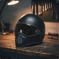 Retro Full Face | Vintage, Low-Profile, Retro, for Road Riding