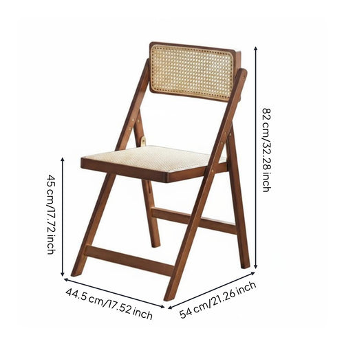 Wooden Folding Chair Woven Furniture for Storage