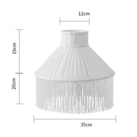 Textile Lampshade with Tassels Replacement Lampshade for Hotel