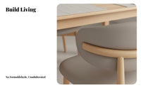 Upholstered Arched-Back Chair Nordic Design Accent Seat Thickly Padded