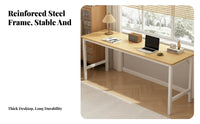 2 Person Desk Spacious Desktop Double Workstation Sturdy and Stable Double Workstation Desk for Roommates, Remote Workers
