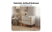 Nightstand with Drawers long-lasting Construction 2-Drawer End Table Easy Assembly