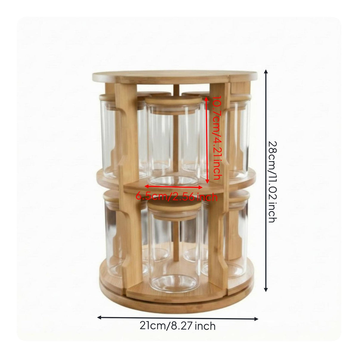 Rotating Grain Jar Set Sealed Lid Seasoning Jar Carousel Wide-Mouth Jars