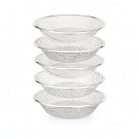 5 Pieces Soil Sifter Round Sand Sieve Silver