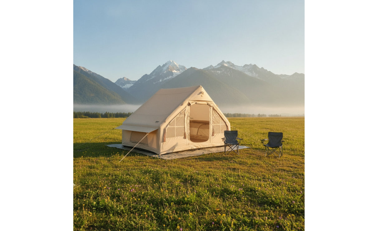 Easy Setup Inflatable Camping Tent Spacious Inflatable Cabin Tent Mesh Breathable for Campers, Families, Family Trips, Backyard