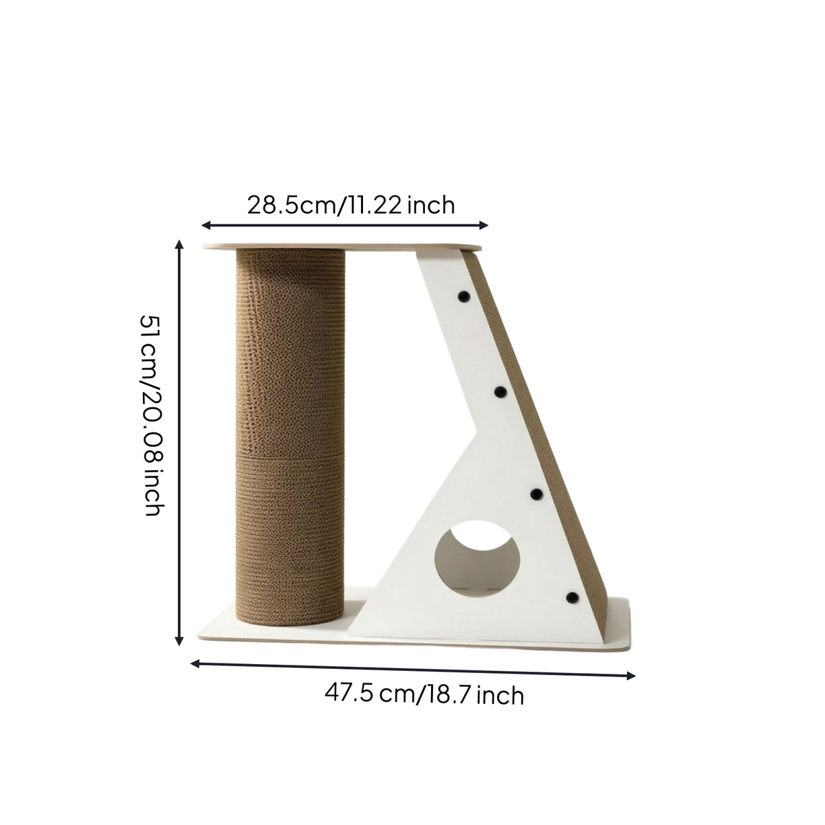 Cat Scratching Tree with Perch Modern Feline Furniture with Scratching Posts Floor-Standing Play House Cats, Living Room