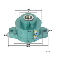 Rapid-Swap Fixture Base Pneumatic Ports Machine Tool Part Green Painted