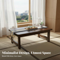 Tranquil design Foldable floor Table Space-Saving foldable floor Table Low height Design Floor Desk Multi-Functional for Minimalists, Apartment Dwellers, Bay opening, Bedroom, Small Spaces, Living Room