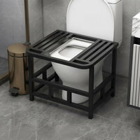 Over-Toilet Squatting Frame Non-Slip Bathroom Accessory Rust-Proof for Seniors