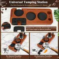 Walnut Wood Coffee Tamper with Constant Force and Storage Base (51mm)