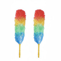 Rainbow Duster Rod Multi-Purpose Dusting Tool Washable Head for Office Workers