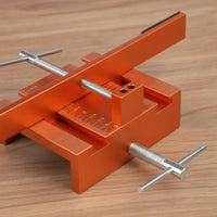 Cabinet Door Drilling Jig Orange Metal Body Cabinet Door Clamp Jig Hardware Tool Framed Cabinets Easy to Use
