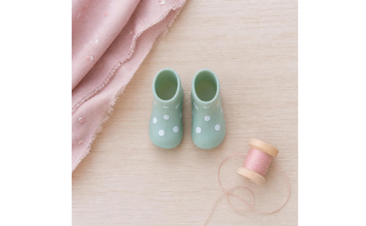 Miniature Rain Boots Miniature Doll Boots Miniature Doll Shoes with Polka Dots for BJD Owners