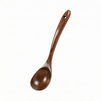 Teak Kitchen Utensil Single-Piece Wooden Cooking Spoon Set Wood Grain