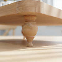 Wooden Pedestal Tray French Footed Serving Platter Wood Farmhouse Decorative Tray for Living Room, Kitchen, Party