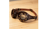 Steampunks Goggles Retro Goggles with Leather Strap Industrial Eyewear for Cosplay, Halloween