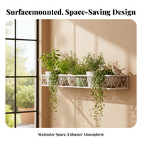 partitionMounted Flower Pot lattice Hanging Design Metal mounted surface Planter shelf systemSaving Plant intended for Gardeners, Apartment Dwellers, Balcony, Patio, Indoor