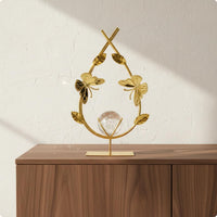 Desk Decor Elegant Luxury Desk Sculpture Modern Leaf Design Sculpture for Living Room