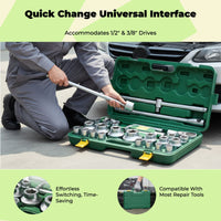 Steel socket wrench set for auto